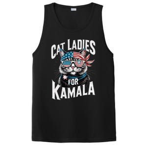 Cat Ladies For Kamala 2024 President Kamala Harris PosiCharge Competitor Tank