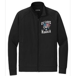 Cat Ladies For Kamala 2024 President Kamala Harris Stretch Full-Zip Cadet Jacket