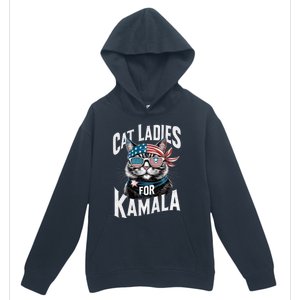 Cat Ladies For Kamala 2024 President Kamala Harris Urban Pullover Hoodie