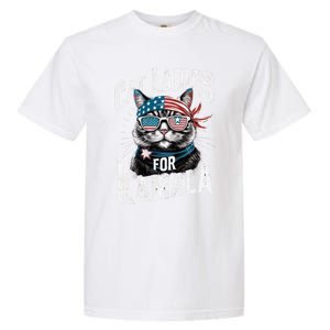 Cat Ladies For Kamala 2024 President Kamala Harris Garment-Dyed Heavyweight T-Shirt