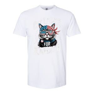 Cat Ladies For Kamala 2024 President Kamala Harris Softstyle CVC T-Shirt