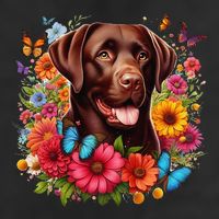 Chocolate Lab Flowers Women Labrador 11oz C Handle Ceramic Mug