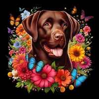 Chocolate Lab Flowers Women Labrador Womens Tank Top