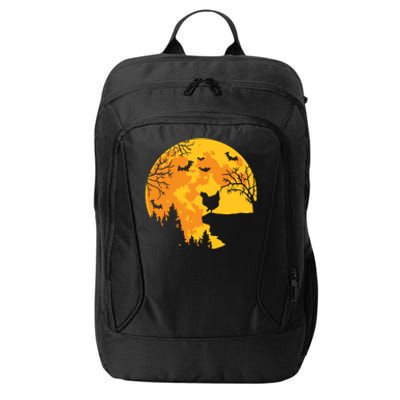 Chicken Lovers Funny Chicken And Moon Halloween Costume City Backpack