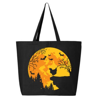 Chicken Lovers Funny Chicken And Moon Halloween Costume 25L Jumbo Tote