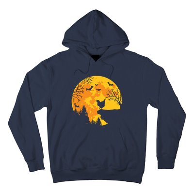 Chicken Lovers Funny Chicken And Moon Halloween Costume Hoodie