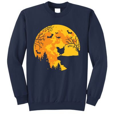 Chicken Lovers Funny Chicken And Moon Halloween Costume Sweatshirt