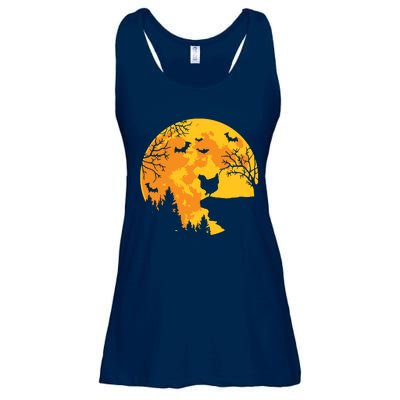 Chicken Lovers Funny Chicken And Moon Halloween Costume Ladies Essential Flowy Tank