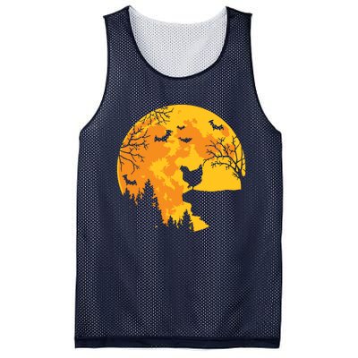 Chicken Lovers Funny Chicken And Moon Halloween Costume Mesh Reversible Basketball Jersey Tank