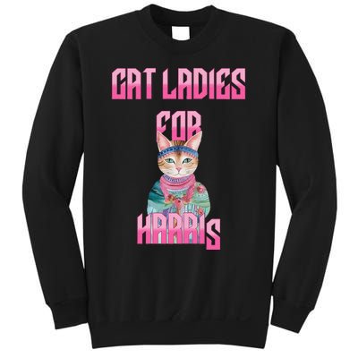 Cat Ladies For Harris Presidential Election Sweatshirt