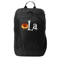 Comma La Funny Kamala Harris Halloween Pumpkin City Backpack