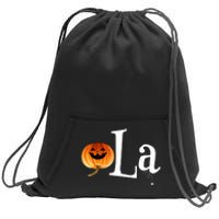 Comma La Funny Kamala Harris Halloween Pumpkin Sweatshirt Cinch Pack Bag