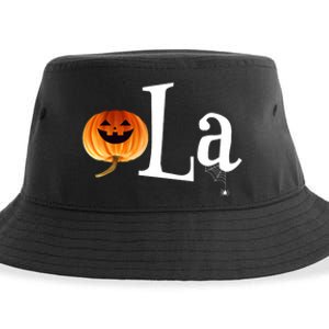 Comma La Funny Kamala Harris Halloween Pumpkin Sustainable Bucket Hat