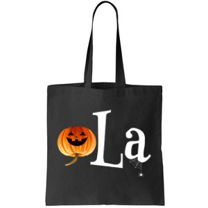 Comma La Funny Kamala Harris Halloween Pumpkin Tote Bag