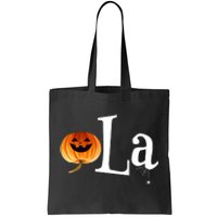 Comma La Funny Kamala Harris Halloween Pumpkin Tote Bag