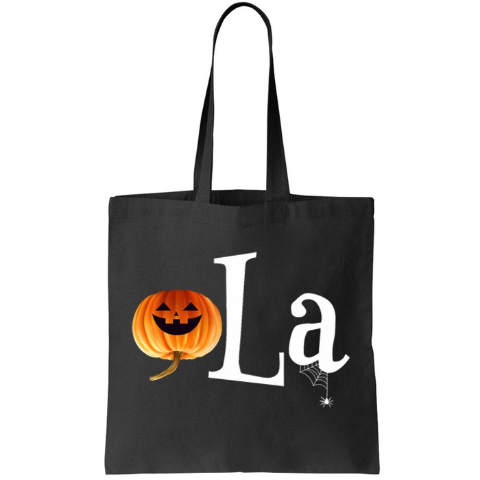 Comma La Funny Kamala Harris Halloween Pumpkin Tote Bag