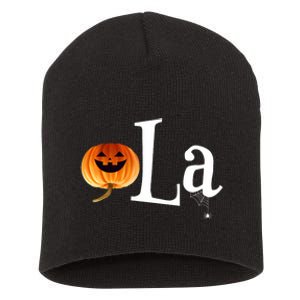 Comma La Funny Kamala Harris Halloween Pumpkin Short Acrylic Beanie