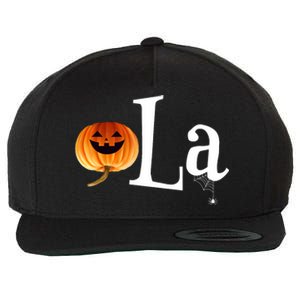 Comma La Funny Kamala Harris Halloween Pumpkin Wool Snapback Cap