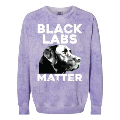 Cool Labrador For Men Women Black Labs Matter Service Animal Colorblast Crewneck Sweatshirt