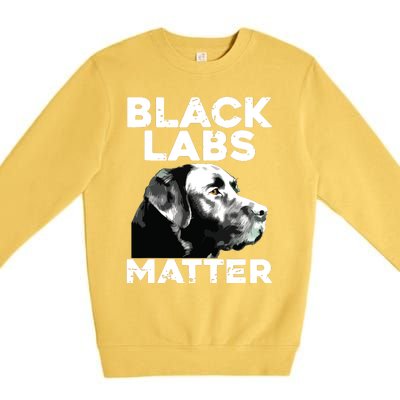 Cool Labrador For Men Women Black Labs Matter Service Animal Premium Crewneck Sweatshirt