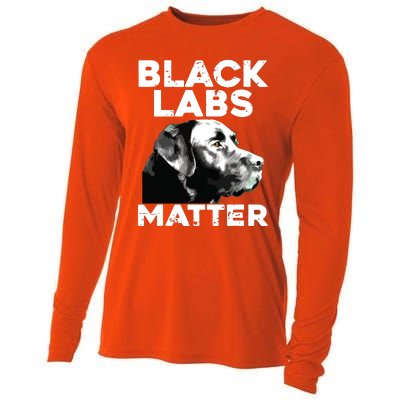 Cool Labrador For Men Women Black Labs Matter Service Animal Cooling Performance Long Sleeve Crew