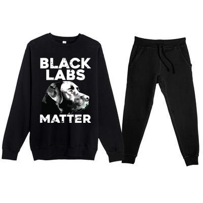 Cool Labrador For Men Women Black Labs Matter Service Animal Premium Crewneck Sweatsuit Set