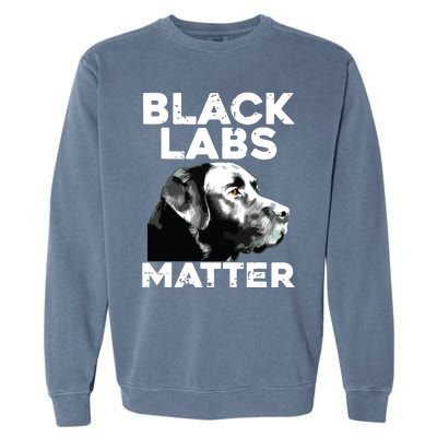 Cool Labrador For Men Women Black Labs Matter Service Animal Garment-Dyed Sweatshirt