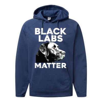 Cool Labrador For Men Women Black Labs Matter Service Animal Performance Fleece Hoodie