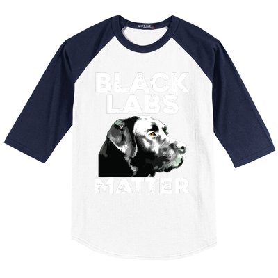 Cool Labrador For Men Women Black Labs Matter Service Animal Baseball Sleeve Shirt