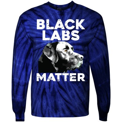 Cool Labrador For Men Women Black Labs Matter Service Animal Tie-Dye Long Sleeve Shirt