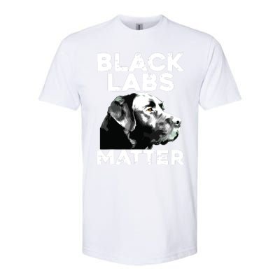 Cool Labrador For Men Women Black Labs Matter Service Animal Softstyle CVC T-Shirt