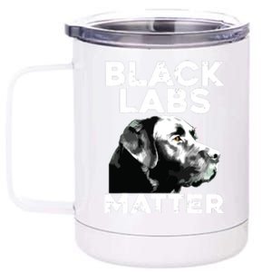 Cool Labrador For Men Women Black Labs Matter Service Animal 12 oz Stainless Steel Tumbler Cup