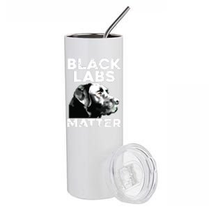 Cool Labrador For Men Women Black Labs Matter Service Animal Stainless Steel Tumbler