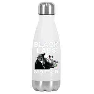 Cool Labrador For Men Women Black Labs Matter Service Animal Stainless Steel Insulated Water Bottle