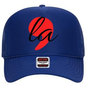 Comma La Funny Kamala Harris 2024 High Crown Mesh Back Trucker Hat