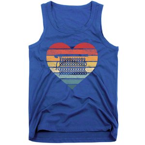 Crochet Lovers Funny Gift Retro Sunset Hook Crocheter Crocheting Gift Tank Top