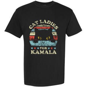 Cat Ladies For Kamala Harris President 2024 Funny Cat Lady Garment-Dyed Heavyweight T-Shirt