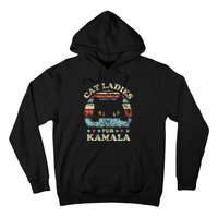 Cat Ladies For Kamala Harris President 2024 Funny Cat Lady Hoodie