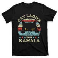 Cat Ladies For Kamala Harris President 2024 Funny Cat Lady T-Shirt