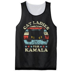 Cat Ladies For Kamala Harris President 2024 Funny Cat Lady Mesh Reversible Basketball Jersey Tank