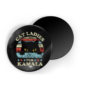 Cat Ladies For Kamala Harris President 2024 Funny Cat Lady Magnet