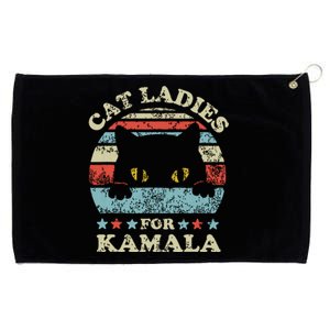 Cat Ladies For Kamala Harris President 2024 Funny Cat Lady Grommeted Golf Towel