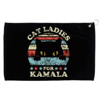 Cat Ladies For Kamala Harris President 2024 Funny Cat Lady Grommeted Golf Towel