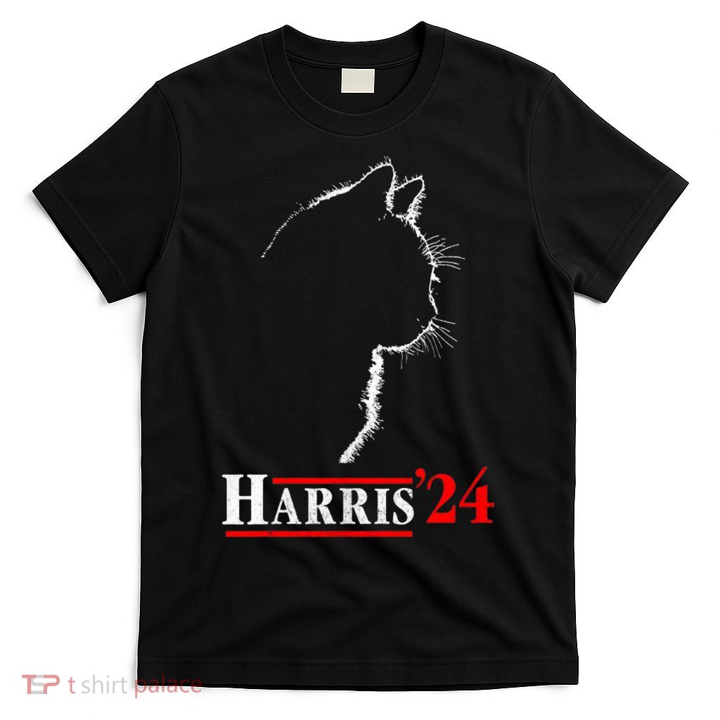 Cat Ladies For Kamala Funny Cat 2024 President Kamalaharris T-Shirt