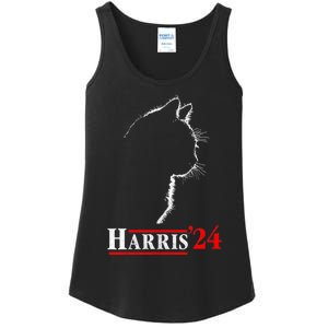 Cat Ladies For Kamala Funny Cat 2024 President Kamalaharris Ladies Essential Tank