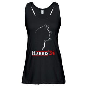 Cat Ladies For Kamala Funny Cat 2024 President Kamalaharris Ladies Essential Flowy Tank