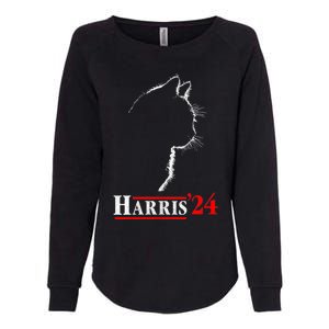 Cat Ladies For Kamala Funny Cat 2024 President Kamalaharris Womens California Wash Sweatshirt