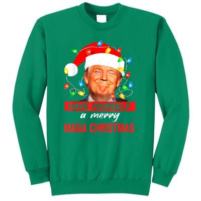 Christmas Lights Funny Santa Trump Have Yourself A Merry Maga Xmas Gift Sweatshirt