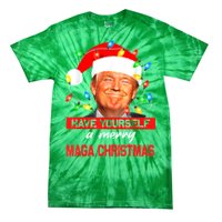 Christmas Lights Funny Santa Trump Have Yourself A Merry Maga Xmas Gift Tie-Dye T-Shirt