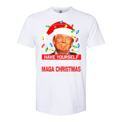 Christmas Lights Funny Santa Trump Have Yourself A Merry Maga Xmas Gift Softstyle CVC T-Shirt